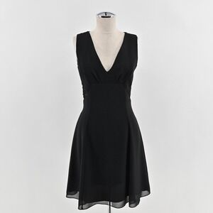 Scott McClintock Babydoll Dress Size XS Black Lace Whisical Fit Flare Sleeveless